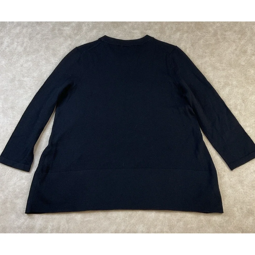 Kate Spade x Broome Street Sweater Knit Pullover 3/4 Sleeves 100% Wool Women XS‎